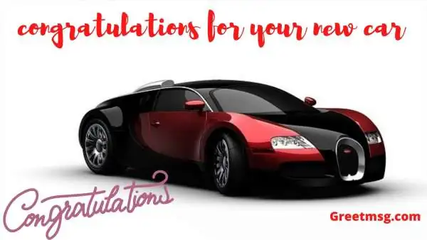 congratulations wishes for new car