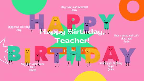 happy birthday teacher