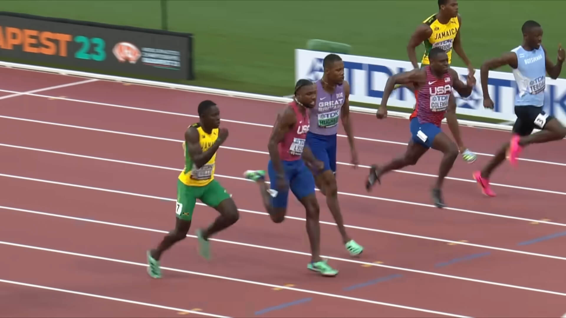 Noah Lyles at World Athletics Championships Budapest 23