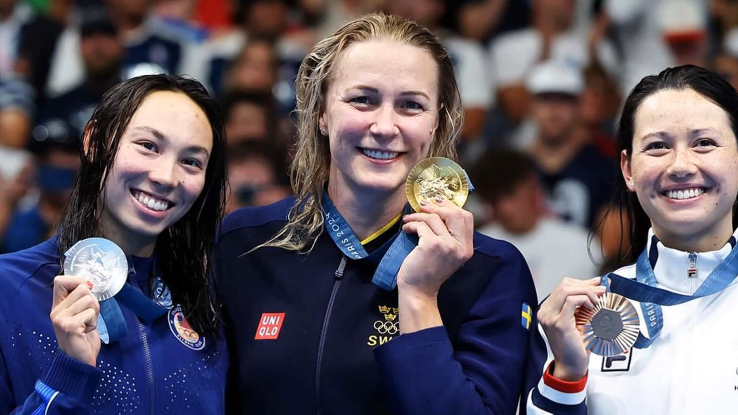 Torri Huske Silver Medal in Womens 100m Freestyle