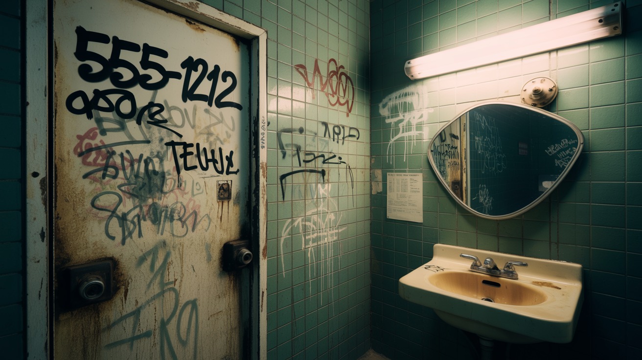 Writing Phone Numbers on Bathroom Walls