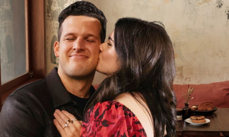 Brett Cooper kisses Alex Tombul