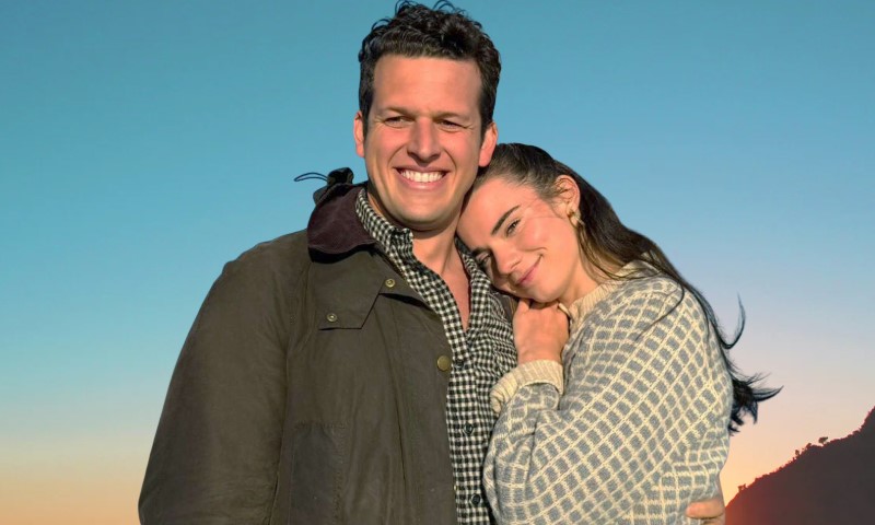 Alex Tombul, smile and hugs Brett Cooper