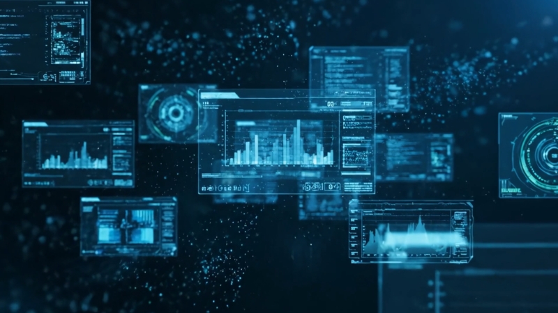 Spend analytics dashboard visuals with data charts and metrics on screens