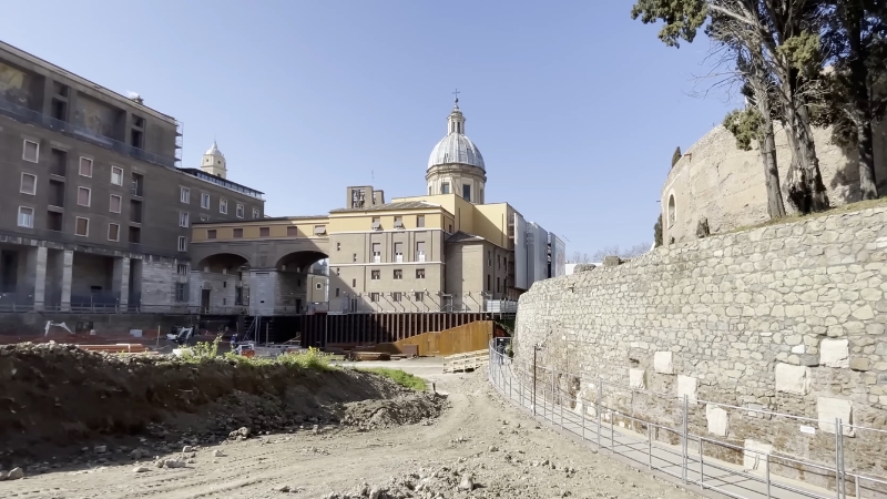 Mausoleum of Augustus, the ancient burial monument of Romeโs first emperor in central Rome